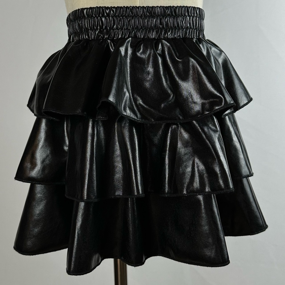 GRACE KARIN girls 3 layer metallic party skirt - size 7